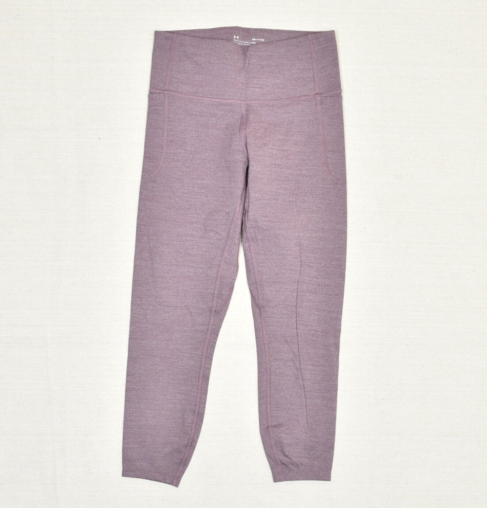 Under Armour Women Skinny Legging Pull On Polyester Purple Size S Fitted Workout